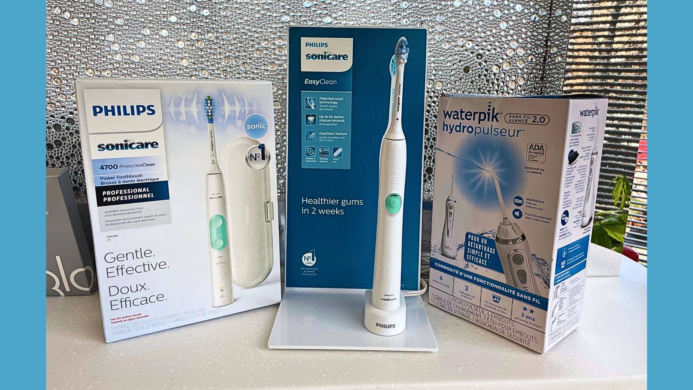 Philips Sonicare toothbrush and waterpik